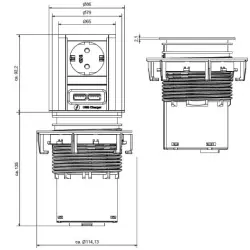 Elevator/USB wysuwane gniazdo