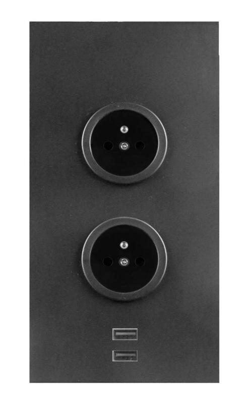 Indux Corner Słup energetyczny z 2 gniazdkami Penaarde i 2 ładowarkami USB Gun metal 1208955890