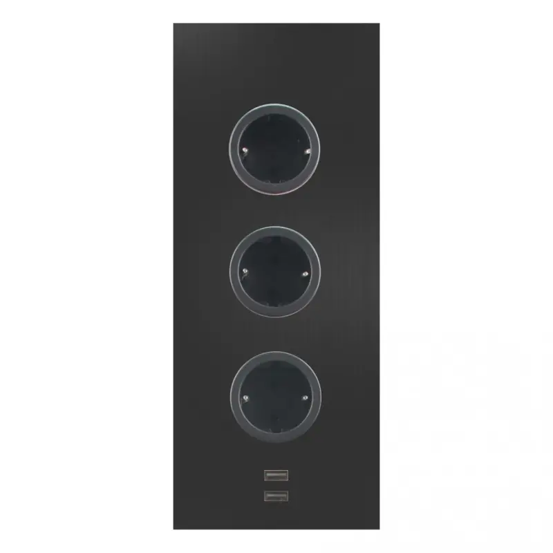 Indux Corner Listwa zasilająca z 3 gniazdkami, uziemieniem i 2 ładowarkami USB, czarna 1208955898