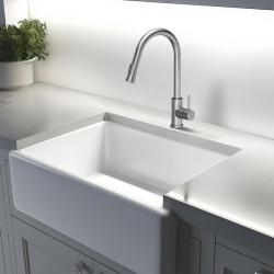 Quadri Leeds kuchenny kran z wyciąganą wylewką z dwoma trybami, szczotkowana stal 1208955909