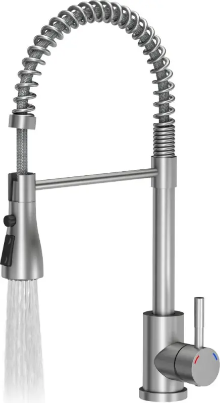 Quadri Derby kuchenny kran mieszający z elastycznym wylewem i prysznicem z 2 rodzajami strumienia, stal nierdzewna 1208955916
