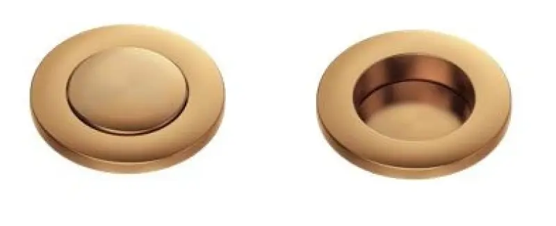 Quadri Londyn miedziany zestaw odpływowy do zlewozmywaka, w tym przelew i przycisk push to open miedź 1208956063