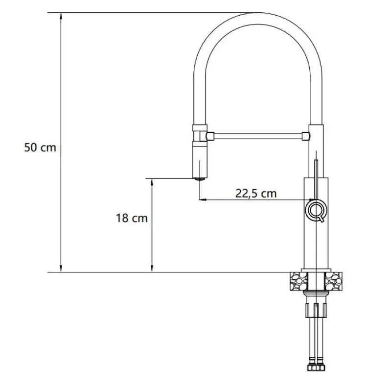 Quadri Retford Kuchenny Bateria Z Czarnym Wykończeniem Miedzianym i Elastyczną Czarną Wylewką 1208956091