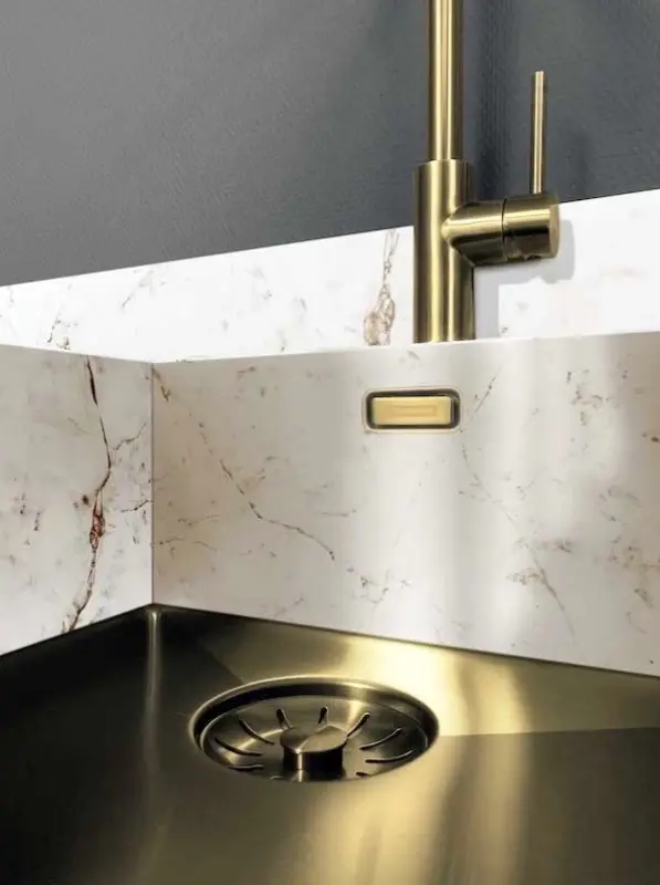 Lorreine 42WT blat roboczy ze stali nierdzewnej zlewozmywak 42x42 cm do zabudowy w ceramice lub kamieniu naturalnym 1208956234