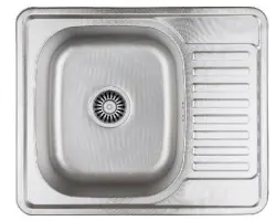 Aquadesign Rudolf RVS zlew 580x480mm nablatowy z ociekaczem, odwracalny 1208956288