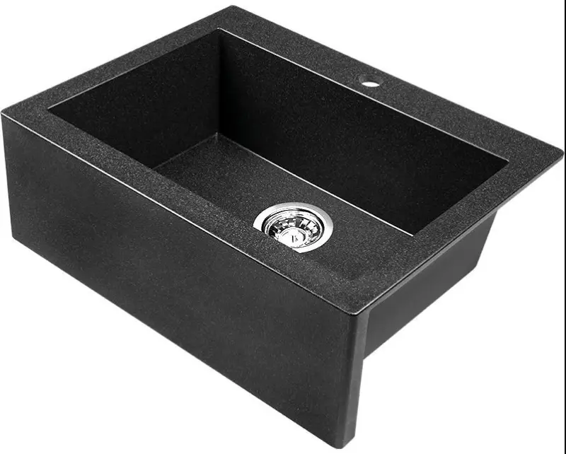 Aquadesign Farmhouse granitowy zlewozmywak antracytowy, wpuszczany lub nakładany, 58x49cm, 1208956330