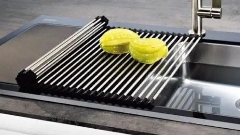 Quadri RVS rolmat over en voor zlew 43 x 32 cm 1208956470