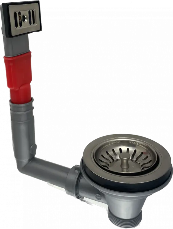 PB klasyczny zestaw odpływowy ze stali nierdzewnej z przelewem do zlewu kuchennego i zamykanym korkiem sitowym 1208956477