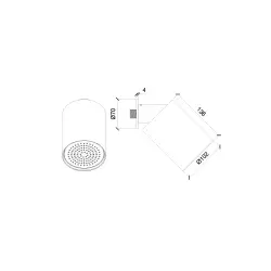 SB Round Beam prysznicowa głowica 10 cm chrom 1208956696