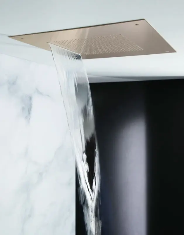 SB Square 316 Wbudowany Prysznic Deszczowy Velvet Temptation i wodospad szczotkowany PVD miedź 1208956751