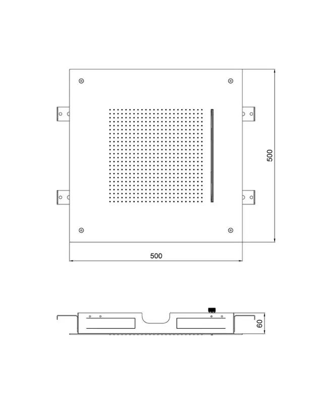 SB Square 316 Wbudowany prysznic deszczowy Velvet Temptation i wodospad szczotkowany PVD gun metal 1208956753