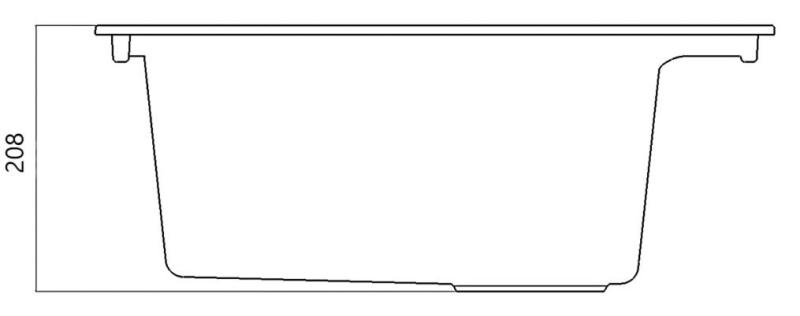 Czarny zlew nakładkowy 58x53cm z otworem na baterię oraz czarnym korkiem 1208956761