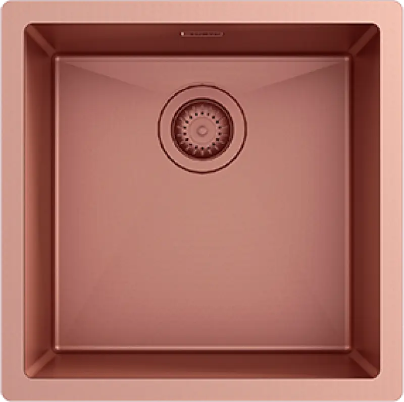 Ausmann Turt miedziany zlewozmywak PVD NANO Copper 40x40 do montażu podblatowego, wpuszczanego i nablatowego 1208956945