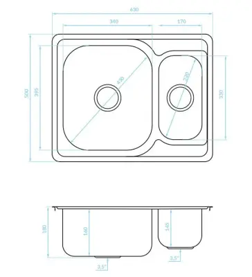 Ausmann Basic rvs 1,5 opbouw spoelbak omkeerbaar 63x50 cm inclusief sifon 1208956969

Ausmann Basic stalowy zlew montowany na blat, odwracalny, 63x50 cm, w zestawie z syfonem 1208956969