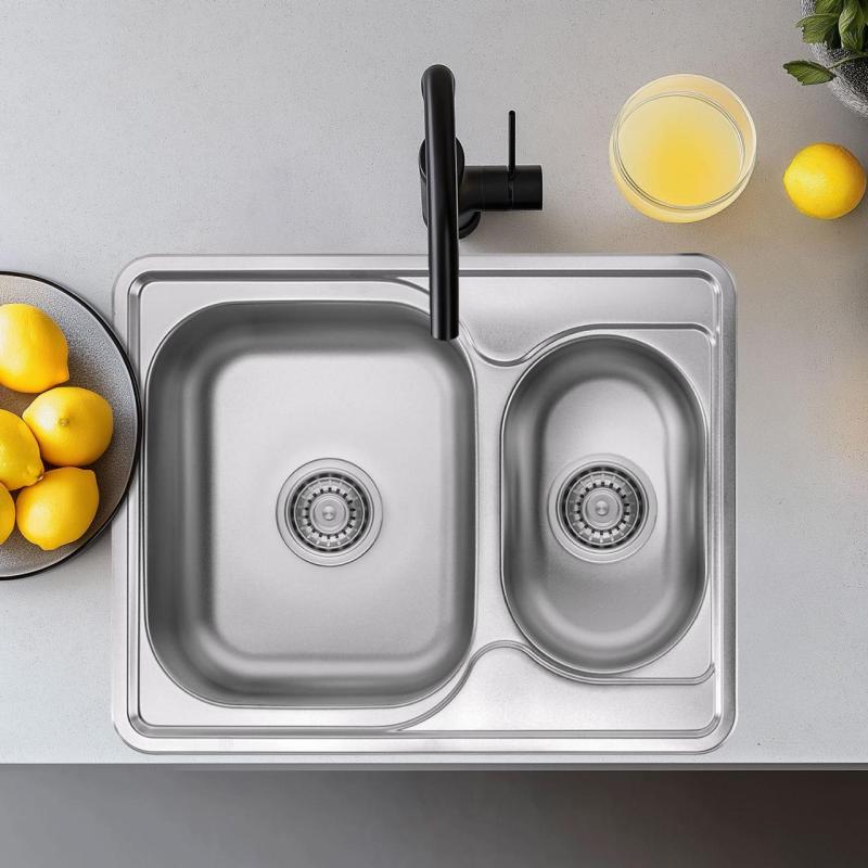 Ausmann Basic rvs 1,5 opbouw spoelbak omkeerbaar 63x50 cm inclusief sifon 1208956969

Ausmann Basic stalowy zlew montowany na blat, odwracalny, 63x50 cm, w zestawie z syfonem 1208956969