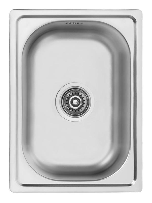 Ausmann Basic mały zlew nablatowy ze stali nierdzewnej 35x48 cm wraz z syfonem 1208956971