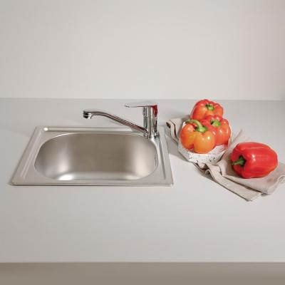 Ausmann Basic mały zlewozmywak nablatowy ze stali nierdzewnej 33x38 cm, w zestawie z syfonem 1208956972