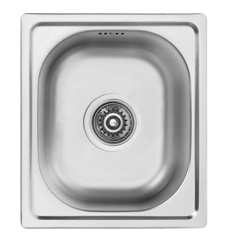 Ausmann Basic mały zlewozmywak nablatowy ze stali nierdzewnej 33x38 cm, w zestawie z syfonem 1208956972