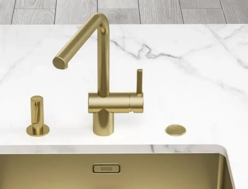 Franke Mythos Masterpiece BXM 210.50 PVD Złoty Zlewozmywak 500x410mm Montaż na Równo i Podblatowy 127.0674.362