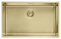 Franke Mythos Masterpiece BXM 210.68 Duża PVD Złota 685x410mm Zlew do Montażu na Równo z Blatem i Podblatowy 127.0674.533