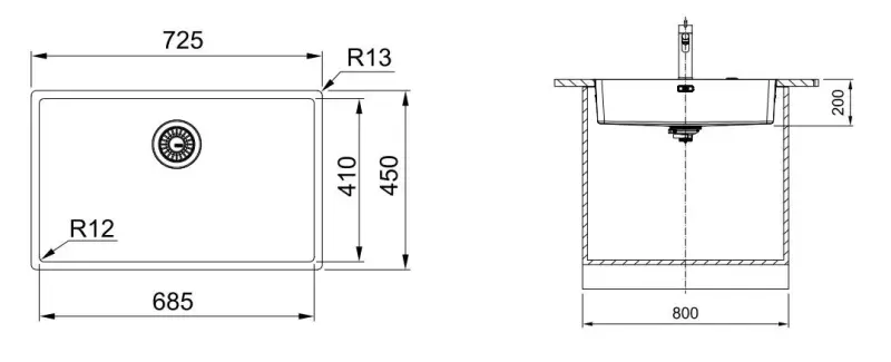Franke Mythos Masterpiece BXM 210.68 Duża PVD Złota 685x410mm Zlew do Montażu na Równo z Blatem i Podblatowy 127.0674.533
