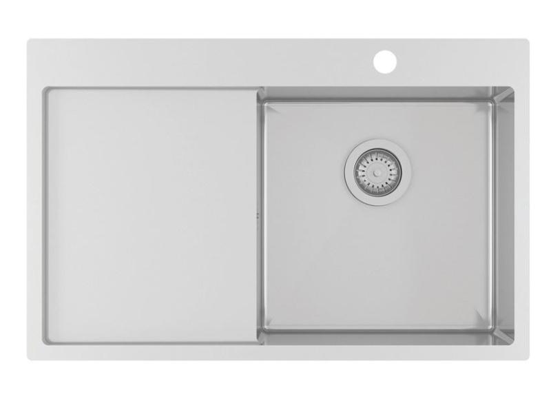 Ausmann Oder Blue roestvrijstalen spoelbak 78x50cm vlakbouw en opbouw met afdruipgedeelte 1208957121