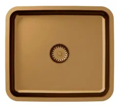 Aquadesign Oxford miedziany PVD stal nierdzewna zlew 40x35cm podwieszany 1208957202