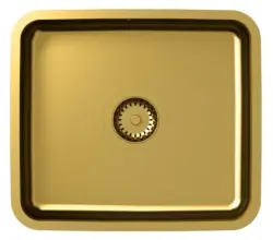 Aquadesign Oxford złoty PVD stal nierdzewna zlewozmywak 40x35cm podwieszany 1208957203