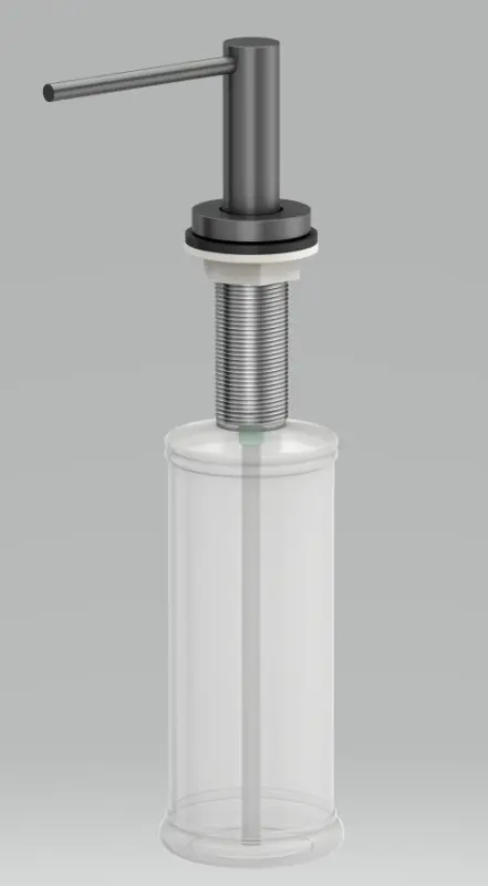 Quadri Swindon Luxe Wbudowany Dozownik do Mydła w Płynie w Kolorze Gun Metal, Napełniany od Góry, 1208957212