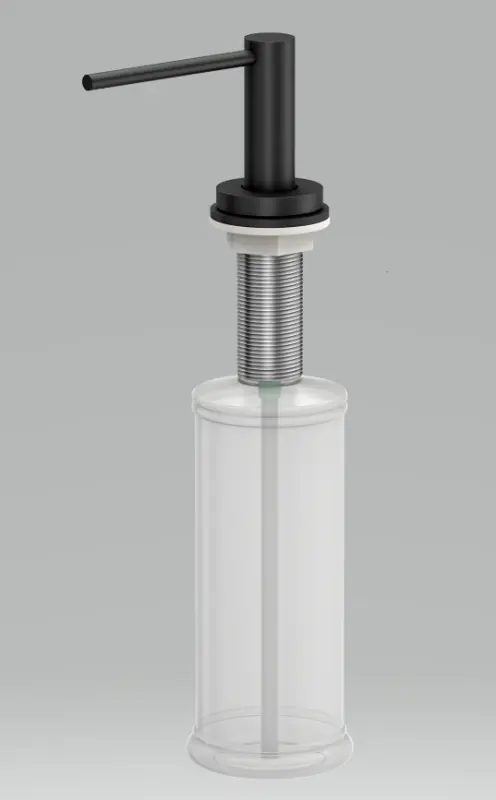 Quadri Swindon Luxe Wbudowany Dozownik Mydła Matowy Czarny, napełniany od góry 1208957213