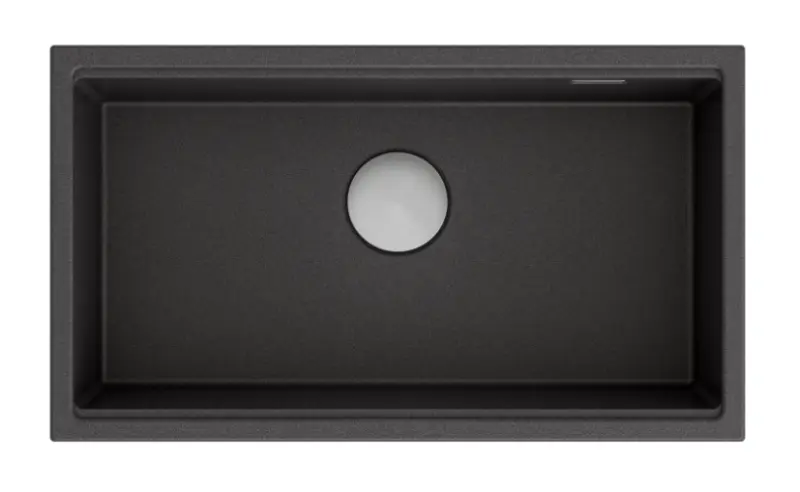Quadri Newport duży i głęboki zlewozmywak granitowy do montażu na blacie i pod blatem antracytowy zlewozmywak 760x435 mm 1208957219