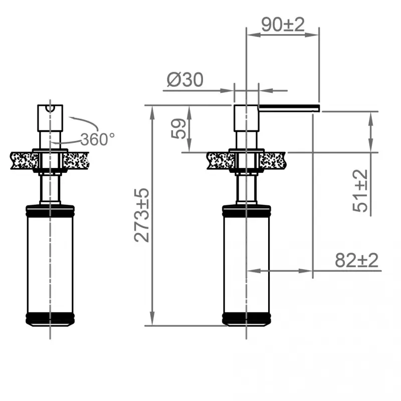 CARESSI inbouw zeepdispenser voor in het aanrechtblad pvd gun metal CA203GM

CARESSI wbudowany dozownik do mydła do blatu kuchennego pvd gun metal CA203GM