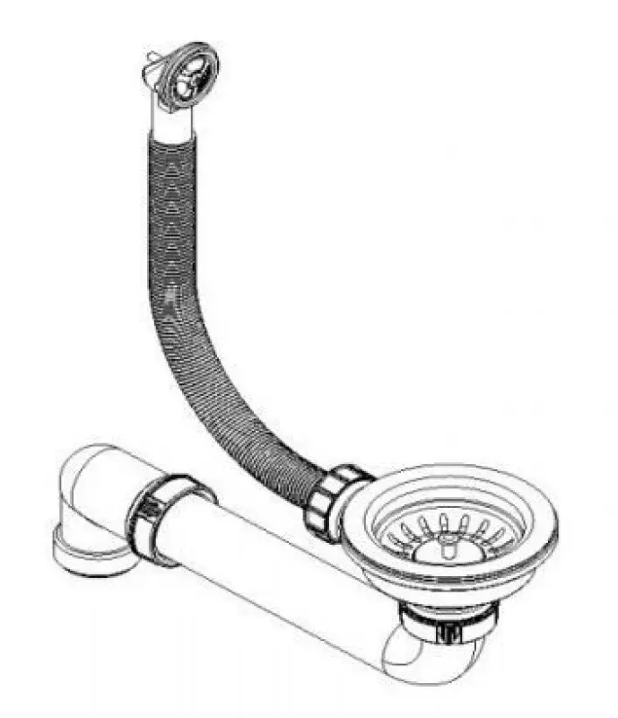 Ausmann szczotkowany miedziany zestaw odpływowy do zlewu wraz z przelewem miedzianym 1208957348