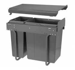 Garbisorteerder S-30-2 inbouwafvalsysteem met 2 afvalbakken 1 x 10 en 1 x 20 liter 1208957363