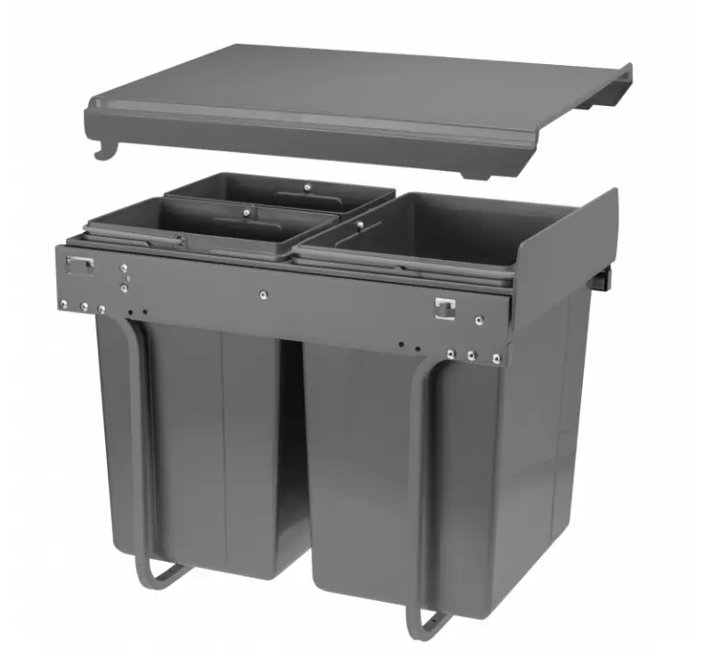 Garbi Sorter S-40-3 wbudowany system segregacji odpadów z 3 pojemnikami na śmieci 1 x 20 i 2 x 10 litrów 1208957365