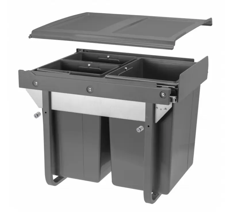Garbi Sorter S-45-3 wbudowany system do segregacji odpadów z 3 pojemnikami na odpady 1 x 20 litrów i 2 x 10 litrów 1208957366