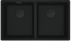 Franke Maris MRG 220/120-35-35 Fragranite black edition matowy czarny podwójny zlew do montażu płaskiego