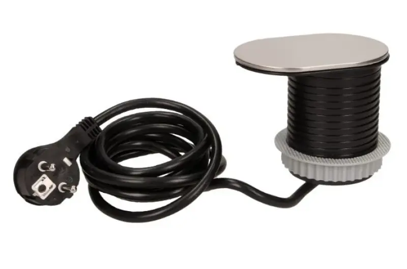 Indux Slide wbudowane gniazdo kuchenne Penaarde w blacie z USB i gniazdem koloru stal nierdzewna 1208957392