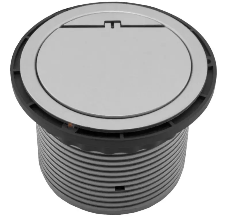 Indux Cover wbudowane gniazdko kuchenne w blat z dwoma złączami USB, srebrne, z uziemieniem 1208957399