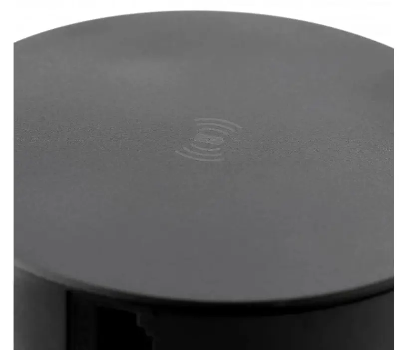 Indux Push wpuszczane gniazdo kuchenne z uziemieniem, czarne, montowane w blacie roboczym, z 4 gniazdami, 2 x USB, 2 x RJ45 oraz ładowaniem bezprzewodowym 1208957420