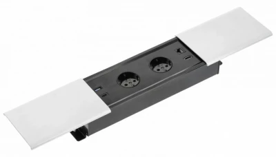 Indux Slide max wbudowane gniazdo kuchenne w blacie roboczym z USB-A, HDMI, RJ45 i USB-C, kolor matowy biały 1208957429