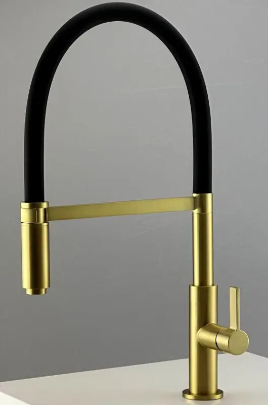 Ausmann Lavea złoty kran kuchenny PVD gold z obrotową i elastyczną wylewką 1208957436