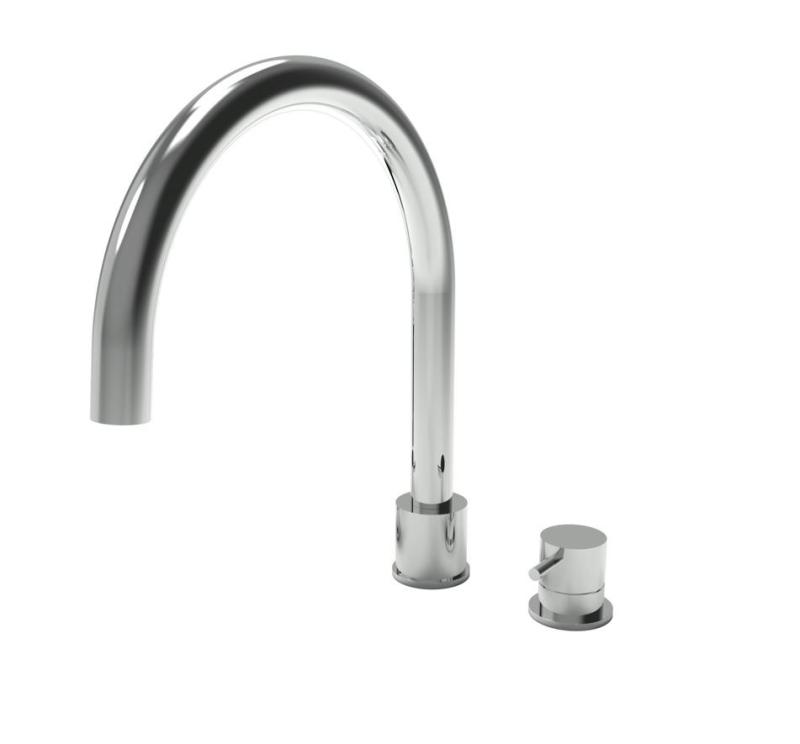 Waterevolution Flow 2-otworowa bateria kuchenna matowa czarna T151PR