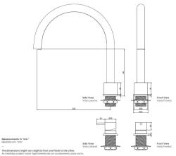 Waterevolution Flow 2-otworowa bateria kuchenna mosiężna T151LE