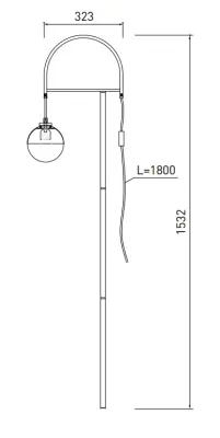 Decoreer Abies mosiężna złota lampa podłogowa z czarną marmurową podstawą 7573