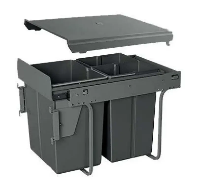 Garbí Carrier C-40-3-H wbudowany system odpadów z własnymi prowadnicami i 3 koszami na śmieci 1 x 20 + 2 x 10 litrów 1208957464
