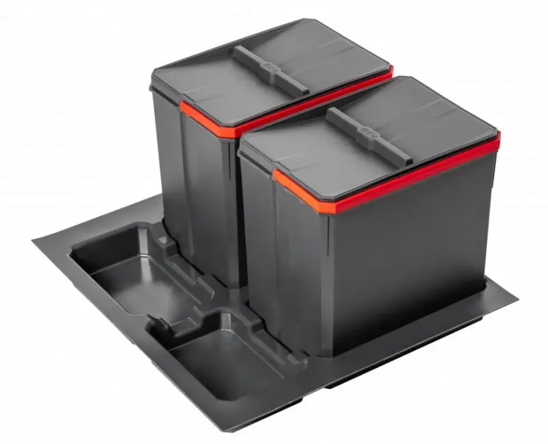 Garbi Basket B-60-2 system sortowania odpadów do szuflady 60 cm, w zestawie uchwyt i 2 kosze na śmieci 1208957474