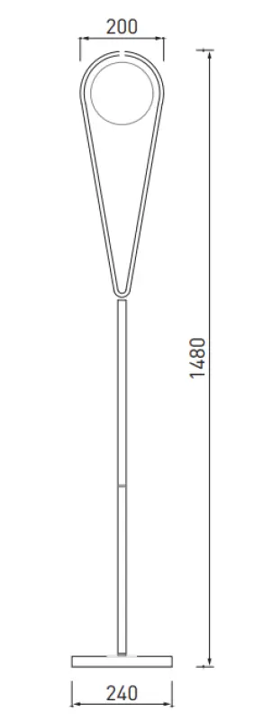 Dekor Ciklop mosiężna złota lampa podłogowa z kroplowym wyglądem 9737