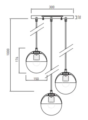 Decor Abies nowoczesna złota mosiężna lampa wisząca z okrągłym metalowym kloszem 7597