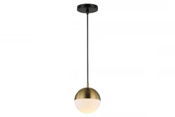 Decor Abies mosiężna złota lampa wisząca z metalową okrągłą podsufitką 3558